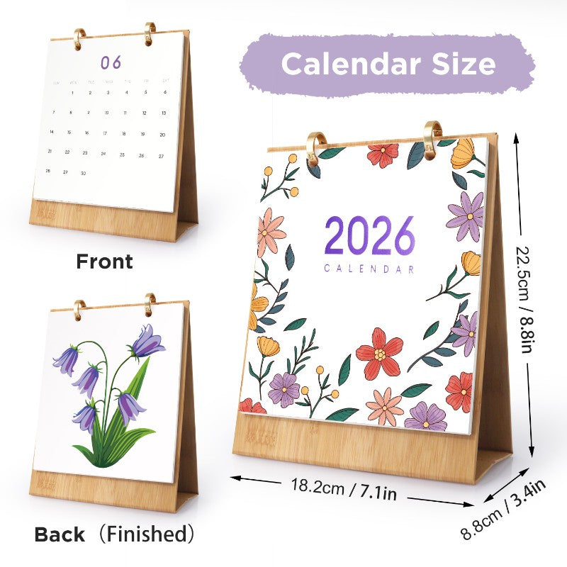 Flowers & Nature Desk Calendar 2026