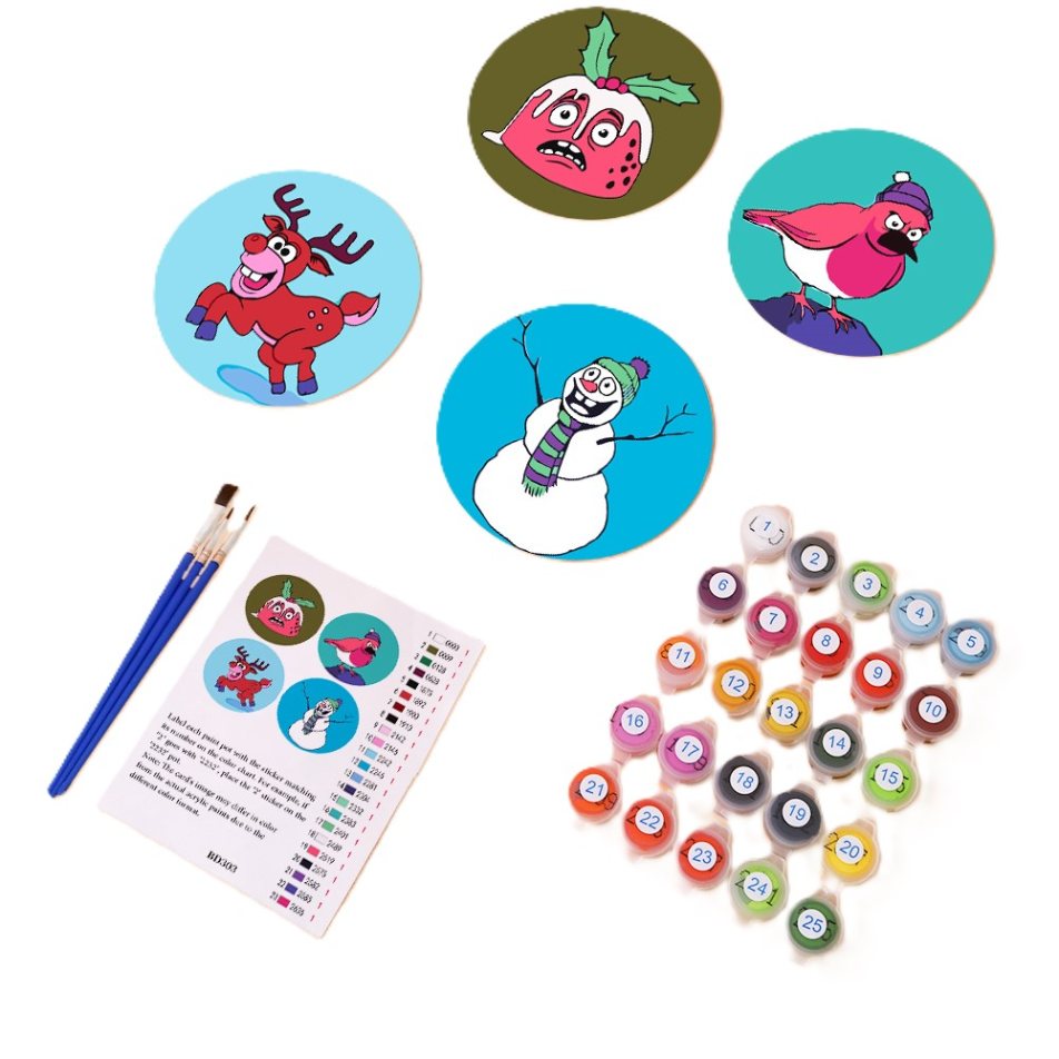 Festive Coasters: Christmas Cheer