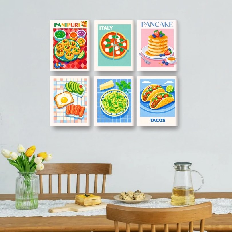 6 Mini Paintings - Tasty Favorites