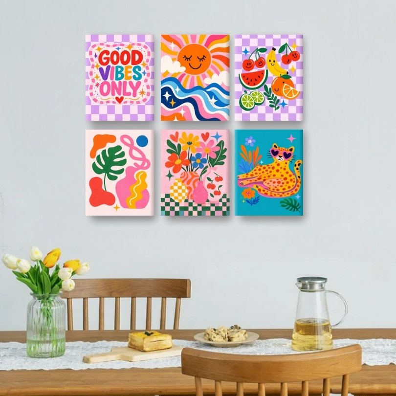 6 Mini Paintings - Uplifting Vibes Set