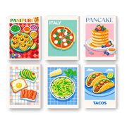 6 Mini Paintings - Tasty Favorites
