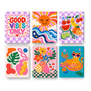 6 Mini Paintings - Uplifting Vibes Set