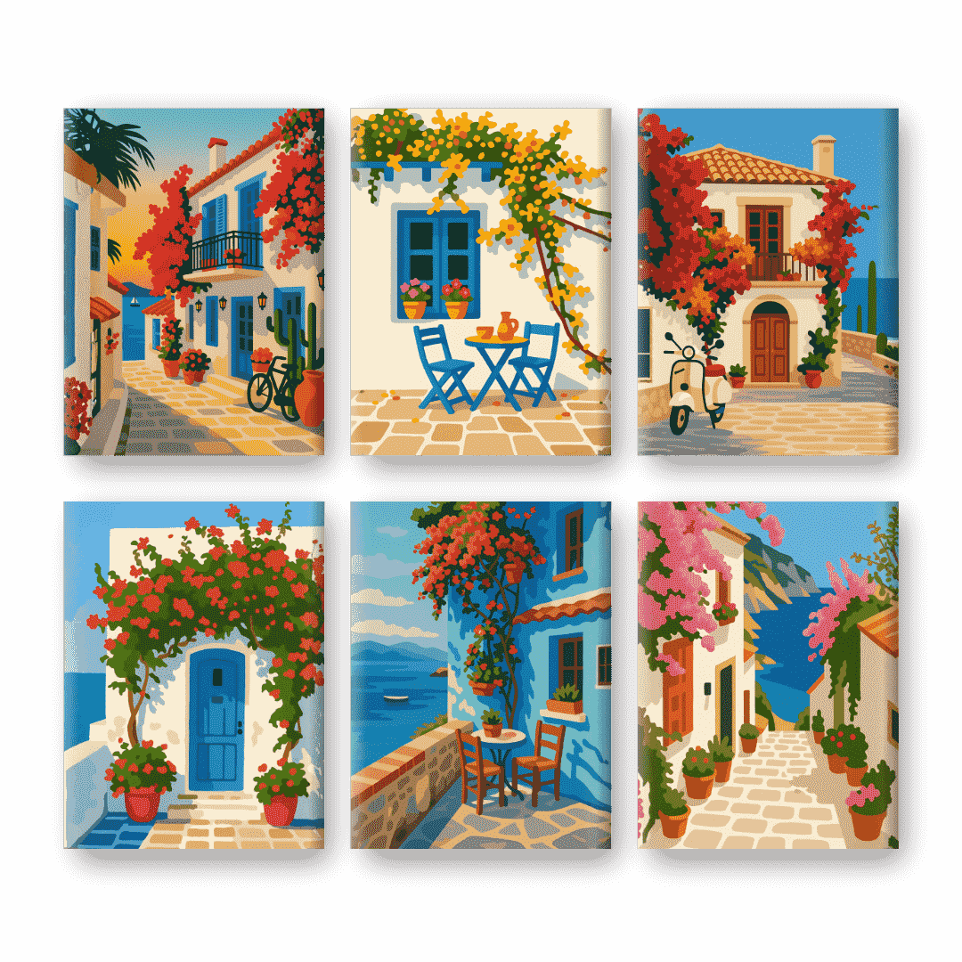 Sunny Mediterranean Mini Scenes