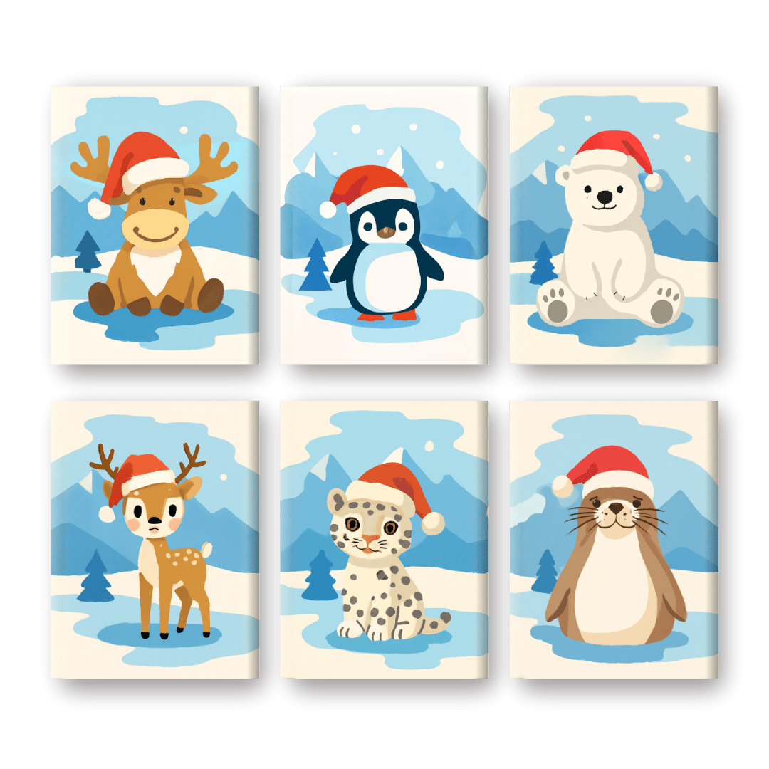 6 Mini Holiday Animal Friends