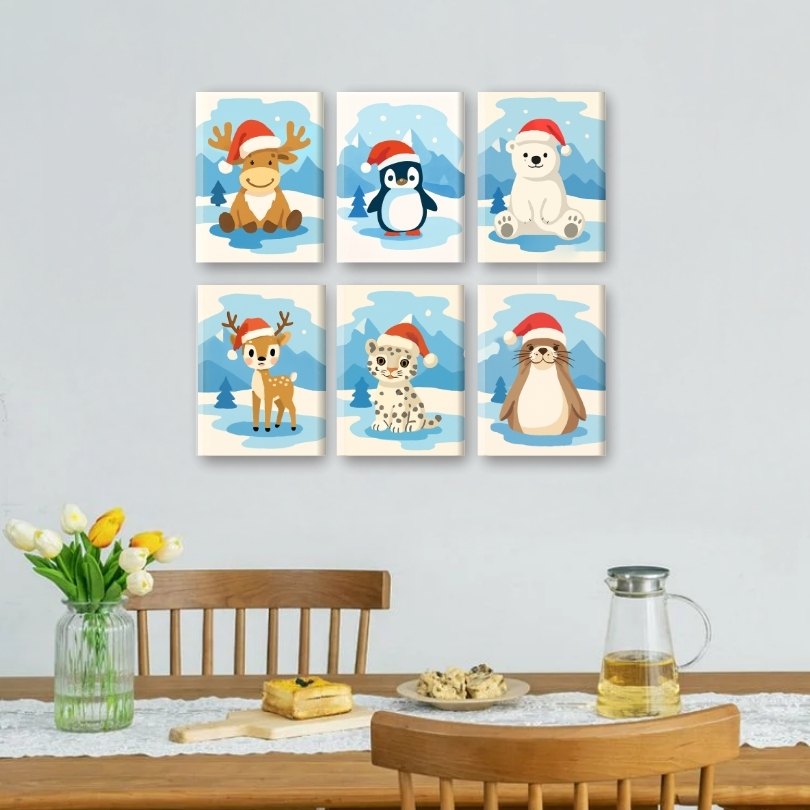 6 Mini Holiday Animal Friends