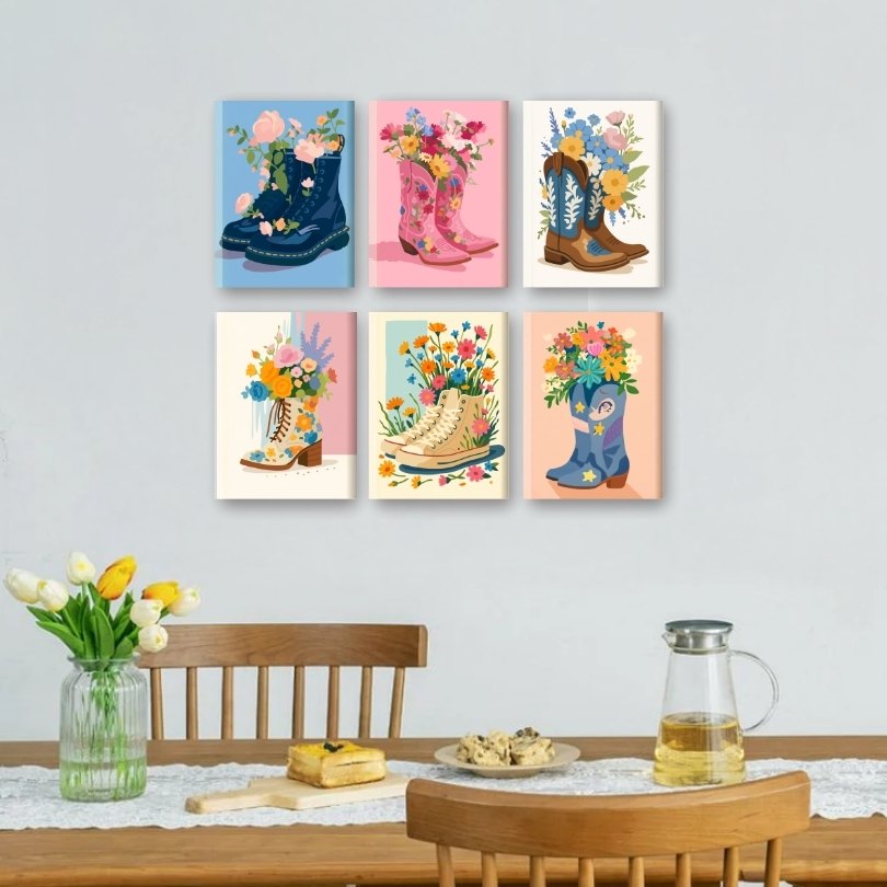 Flower Boots Artistic Set
