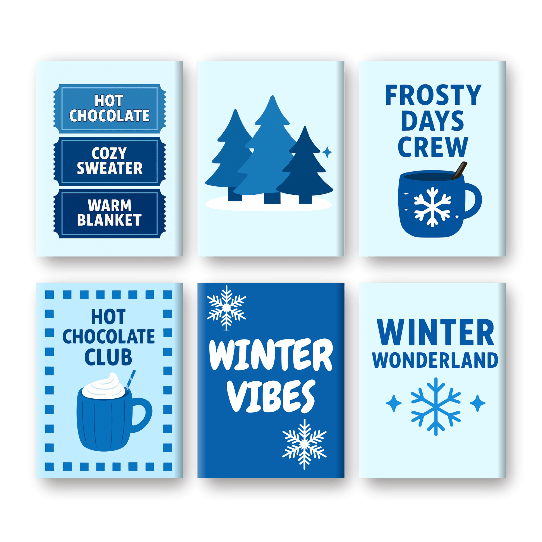 Cool Winter Wonderland Mini Paintings