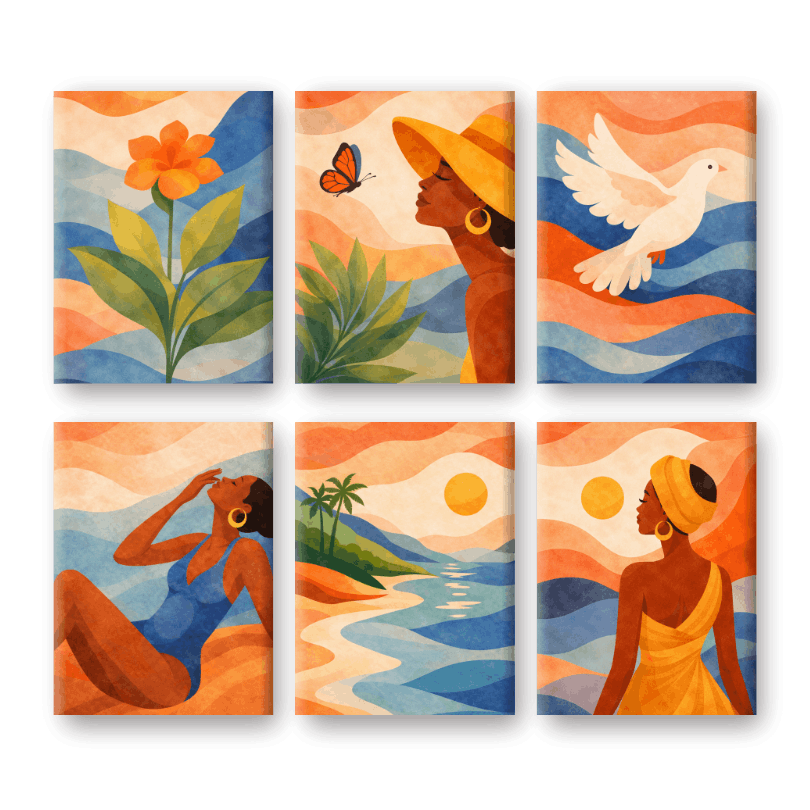 Peaceful Boho Sunset Mini Set