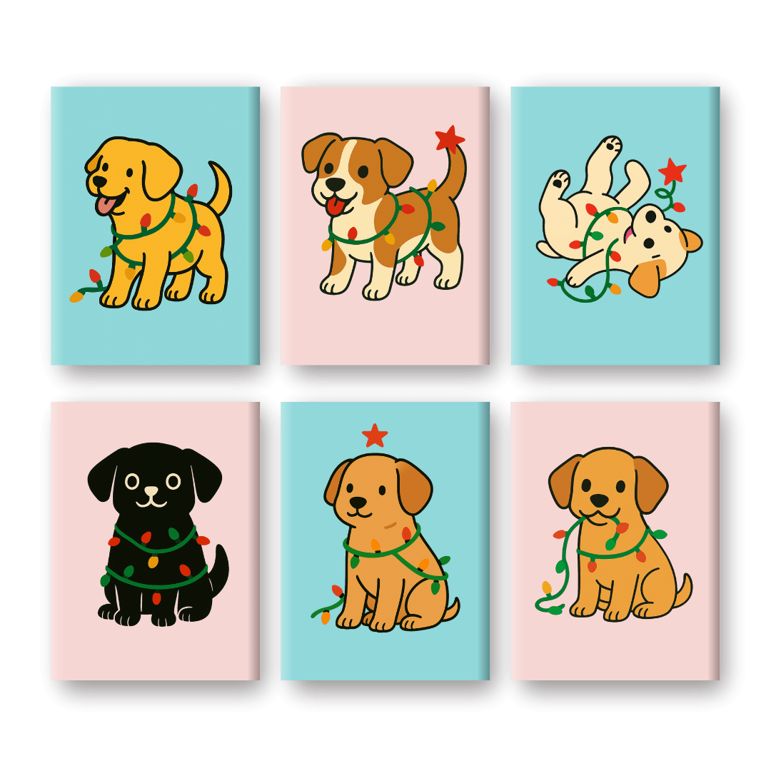 6 Mini Joyful Puppies