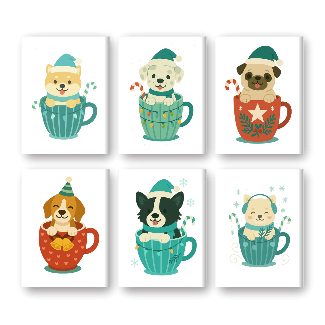 Puppy Christmas Cups