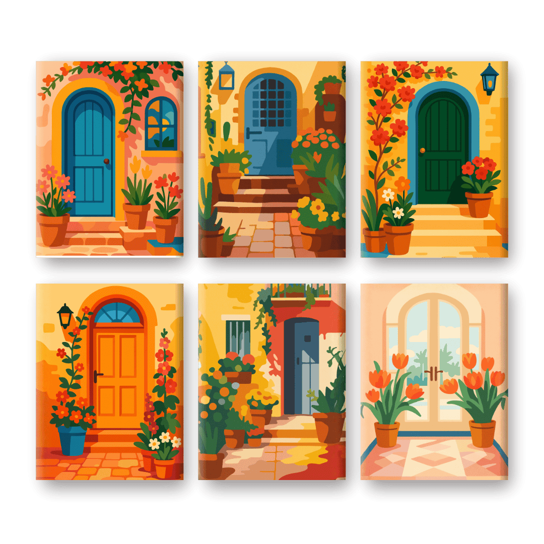 Colorful Doors & Blooms