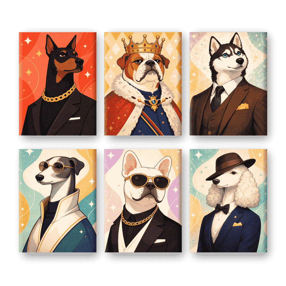 Distinguished Pooch Portraits Mini Set