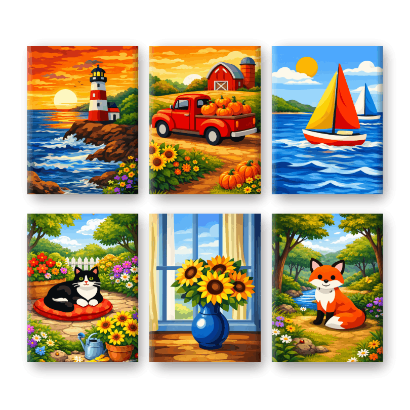 Scenic Horizons Mini Paintings