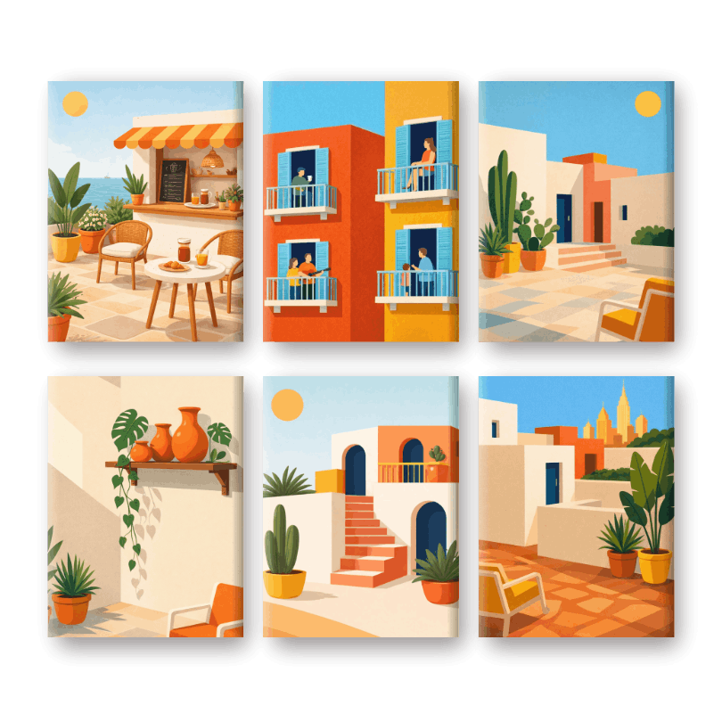 Mediterranean Village Mini Set