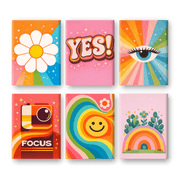Retro Joy: Colorful Mini Art