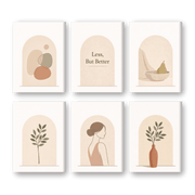 6 Mini Paintings - Simple Elegance