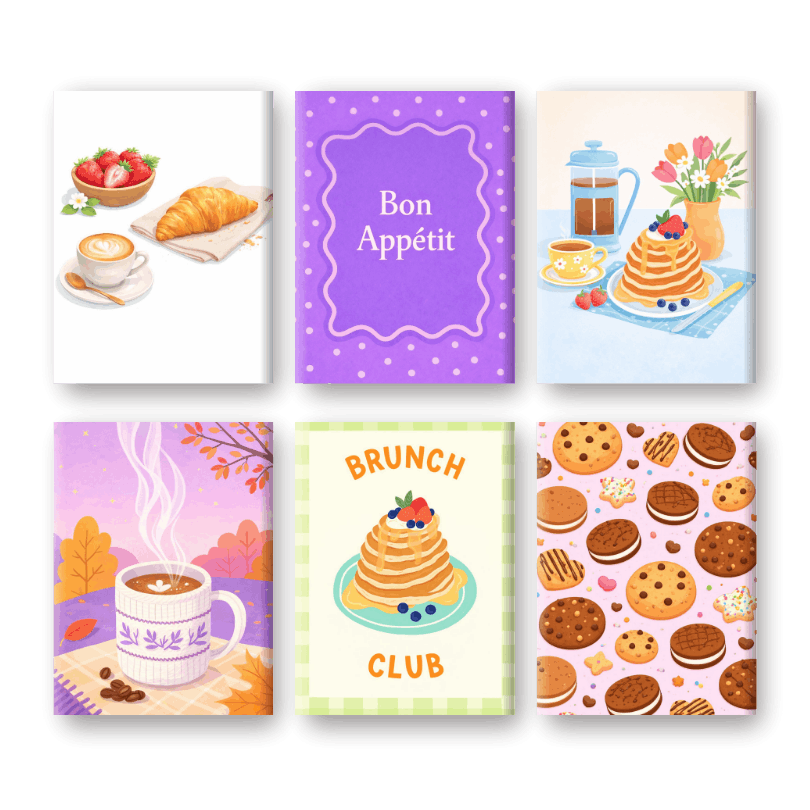 6 Mini Paintings - Breakfast Bliss Set