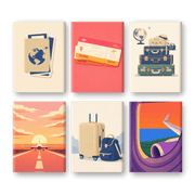 6 Mini Paintings - Wanderlust Journey Set