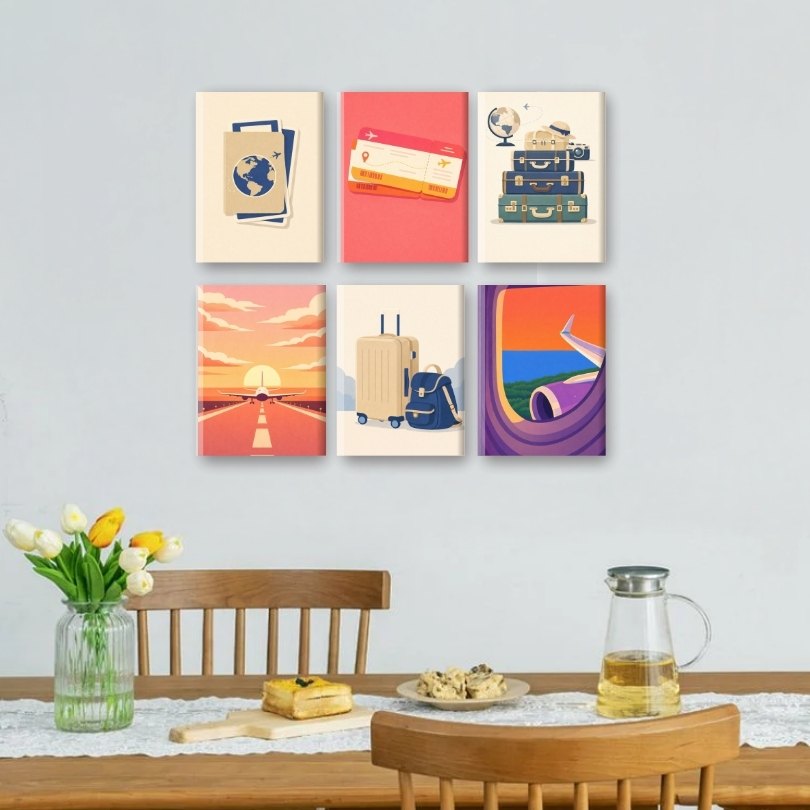 6 Mini Paintings - Wanderlust Journey Set