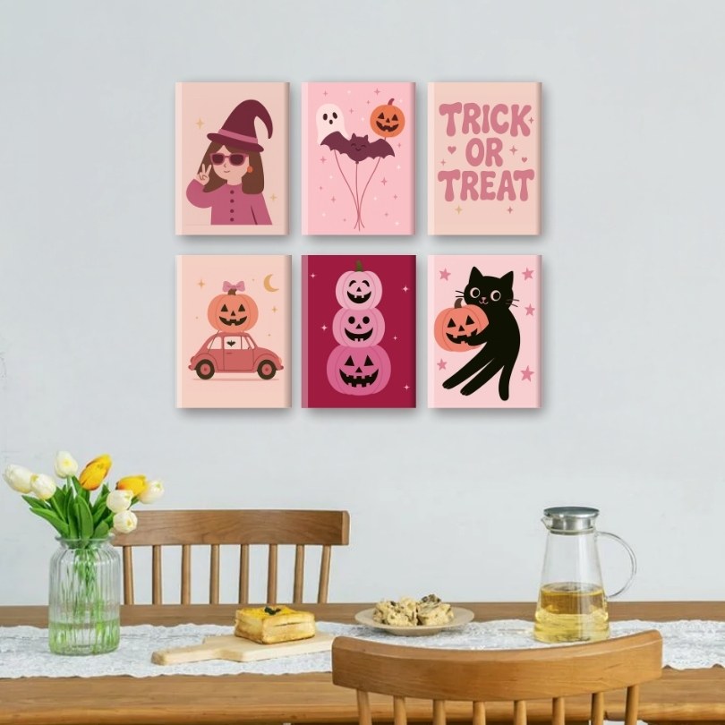 Pumpkin & Pink Mini Paintings