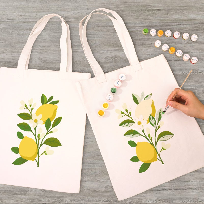 Lemon Plant Paint Tote