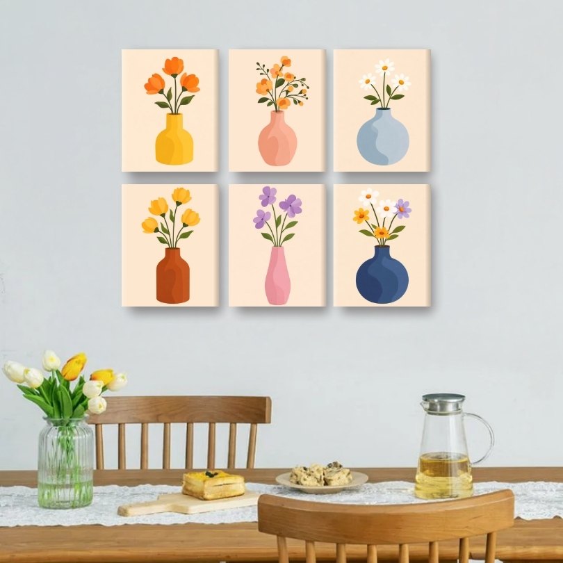 6 Mini Elegant Flower Arrangements