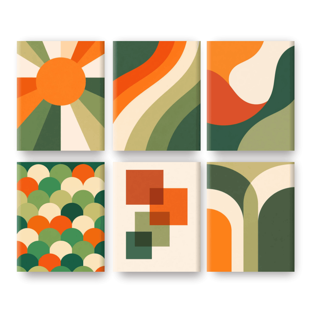Retro Rainbow Geometrics