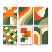 Retro Rainbow Geometrics