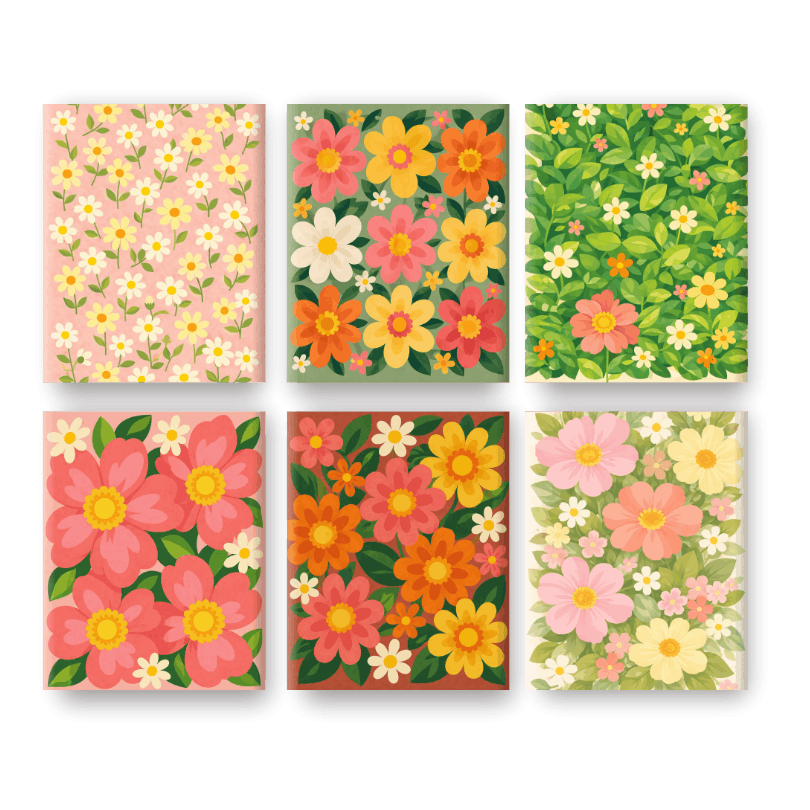 6 Mini Blooming Vignettes