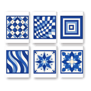 Delft Blue Patterned Tiles | Mini Set