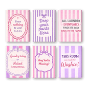 6 Mini Paintings - Laundry Room Quotes