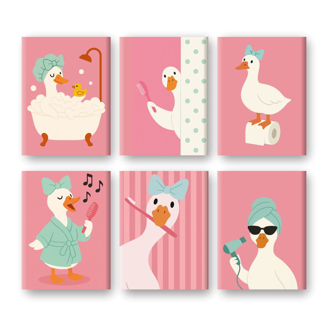 Whimsical Goose Bath Time