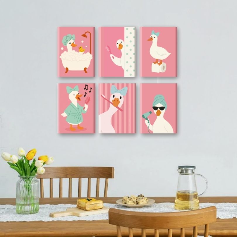 Whimsical Goose Bath Time
