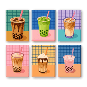 Colorful Boba Tea Moments