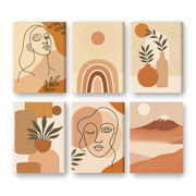 Boho Chic Mini Paintings Set