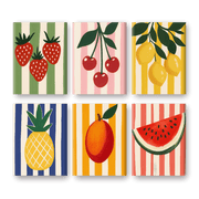Vibrant Fruits Mini Paintings Set