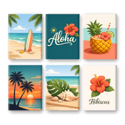 Hawaiian Aloha Mini Set | Sunset & Surf