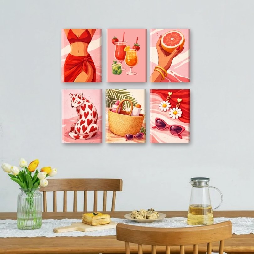 Summer Vibes & Heart Hues | Paint by Number