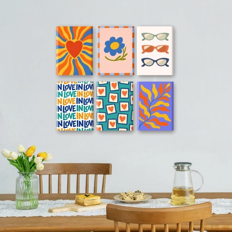Retro Romance Mini Paintings