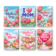 6 Mini Paintings - Mother's Day Blooms