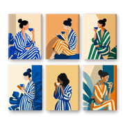 Striped Elegance Mini Paintings