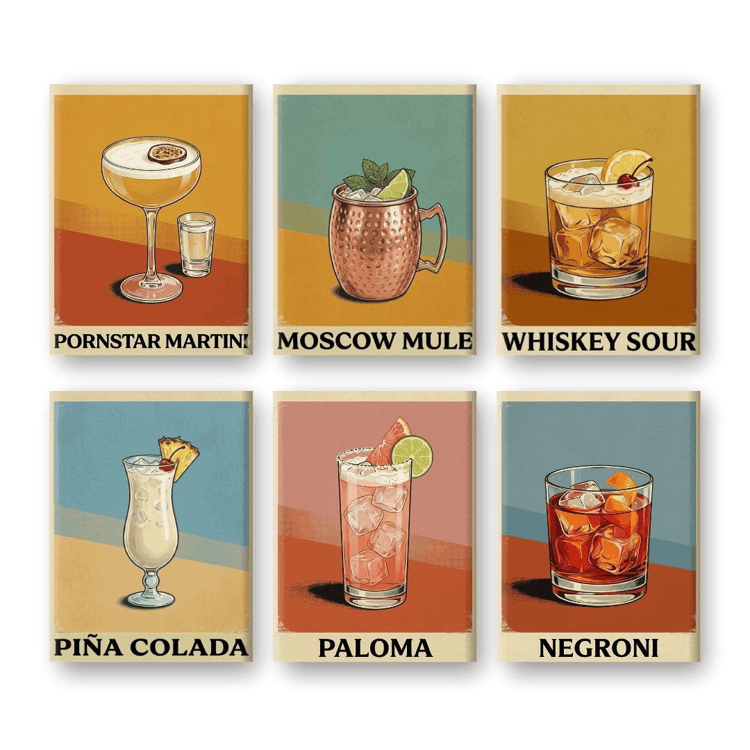 Vintage Cocktail Vibes | Paint by Number