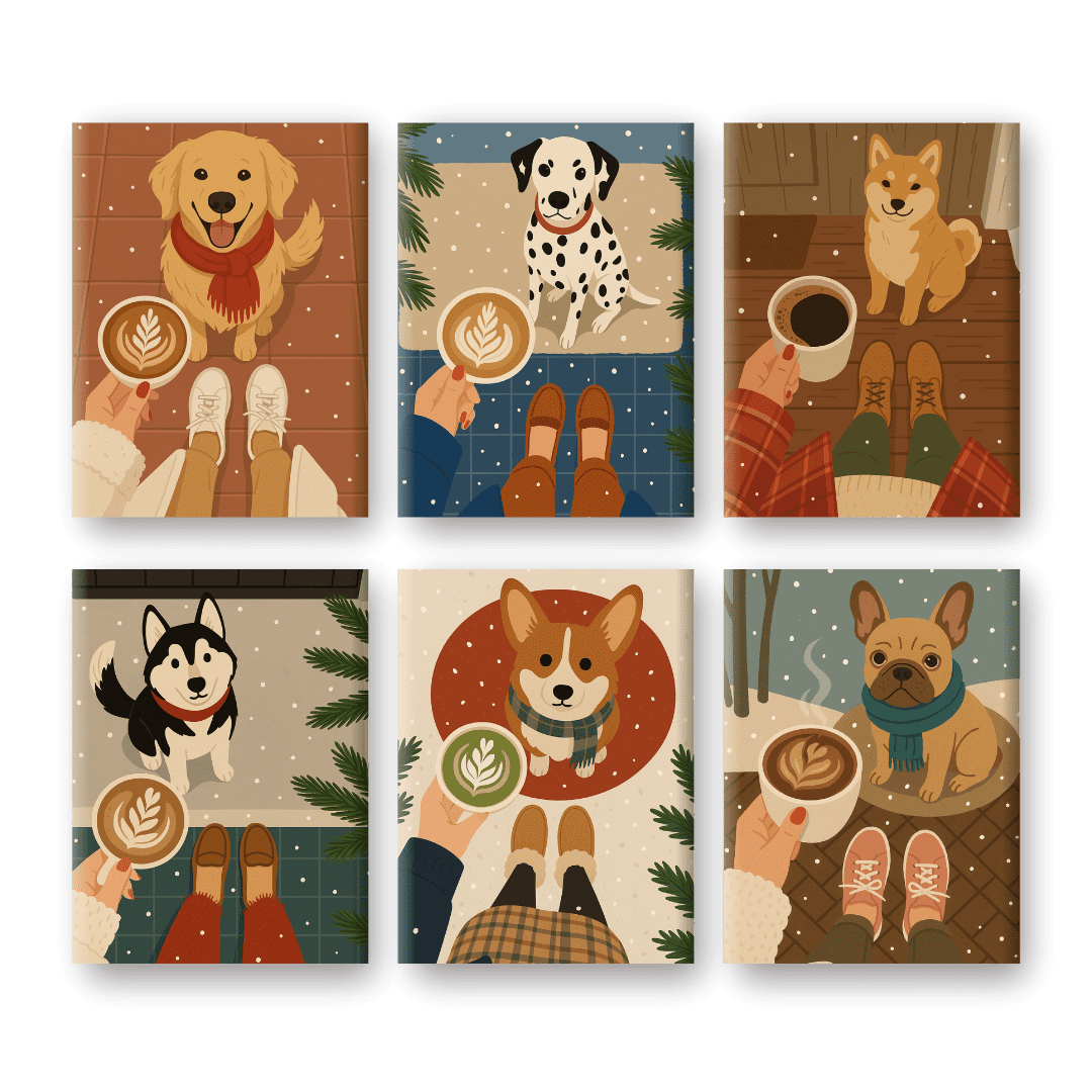 Winter Coffee & Paws Mini Set