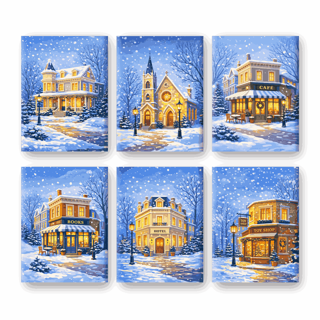 Winter Streets & Cozy Corners | Paint by Number