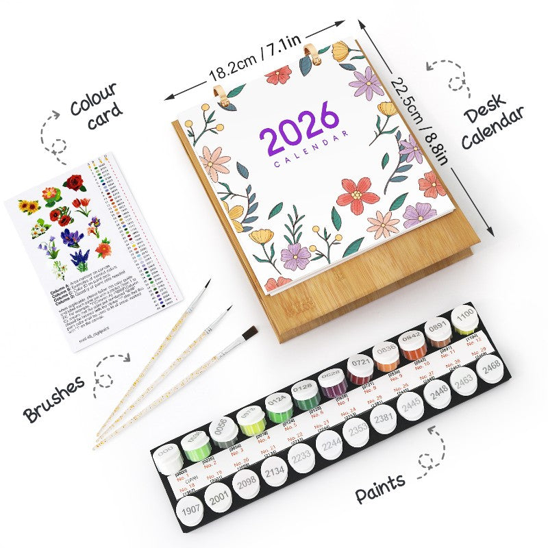 Flowers & Nature Desk Calendar 2026