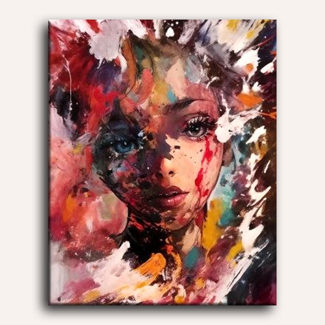 Vivid Beauty: Colorful Woman