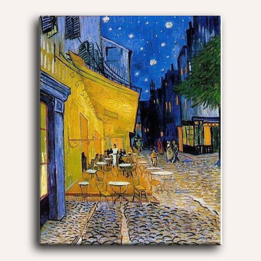 Nighttime Café Scene in Provence