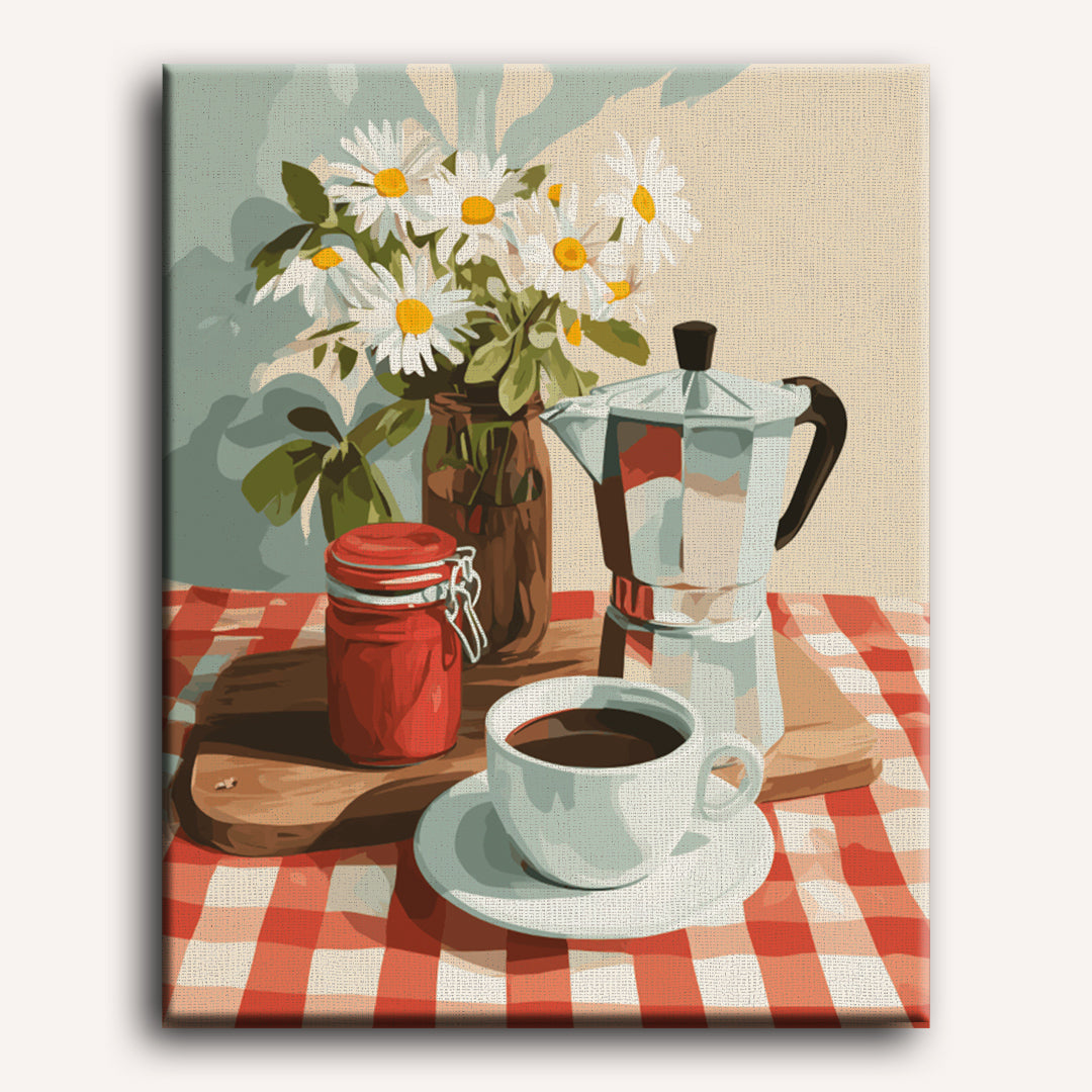 Morning Coffee & Blooms | Paint by Number
