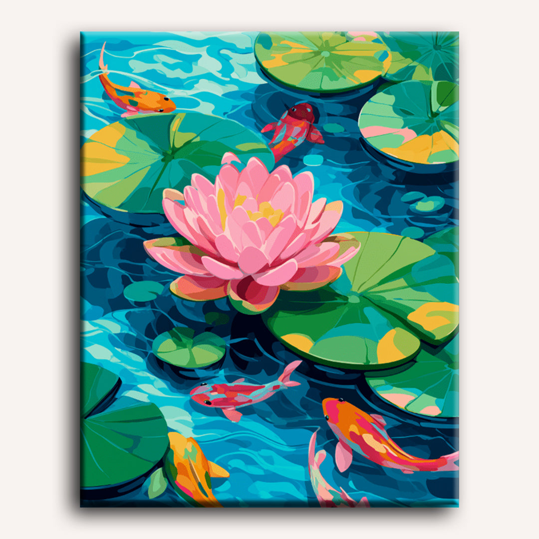Underwater Lotus & Koi
