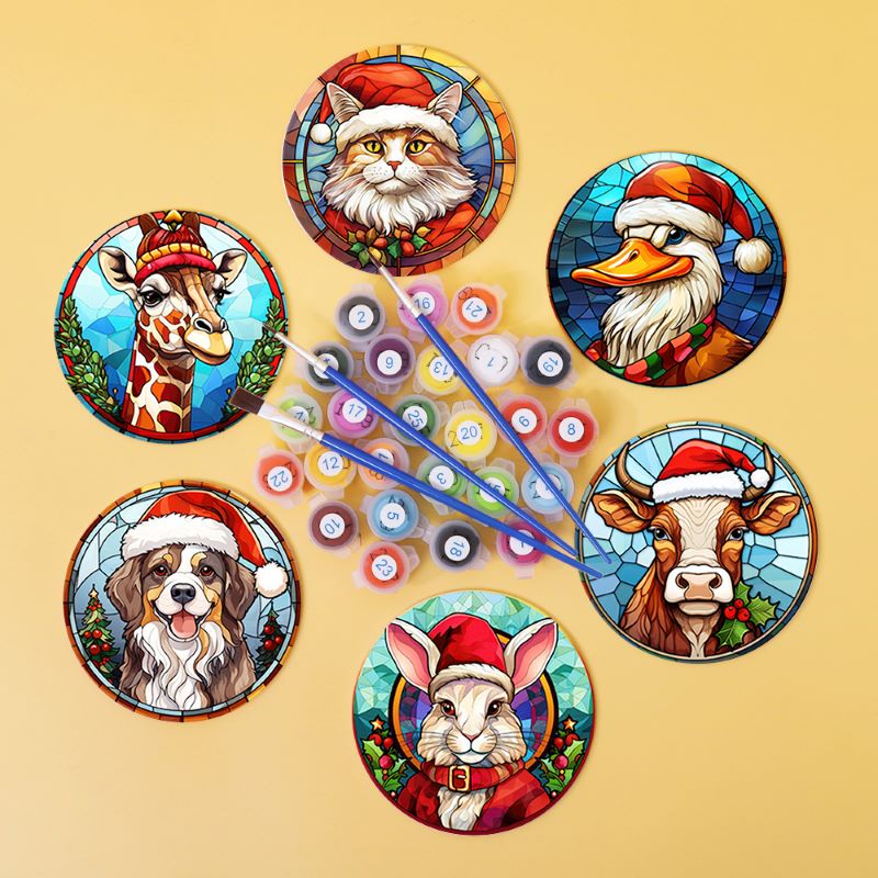 Holiday Coasters - 6-Piece Set